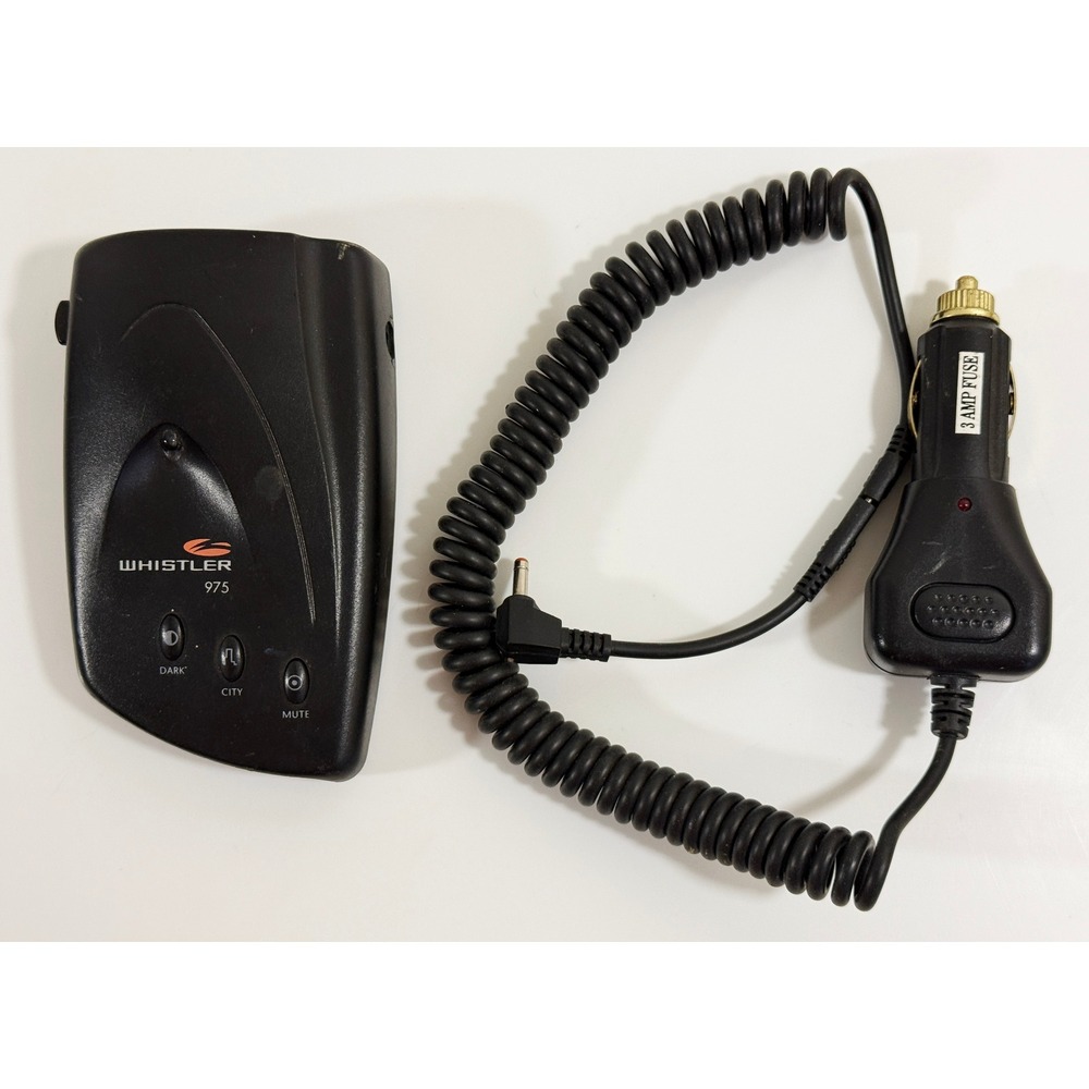 Whistler Radar Detector 975 Black Vintage Automotive Car Accessory Power Cord